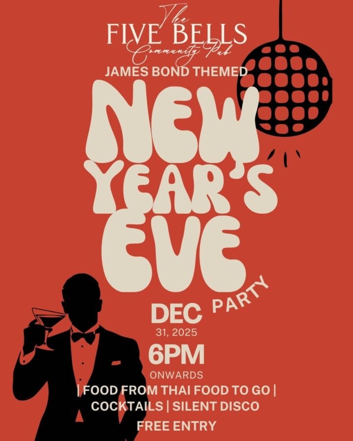 Beige and red vintage retro minimal new year's eve party poster (instagram post (45))
