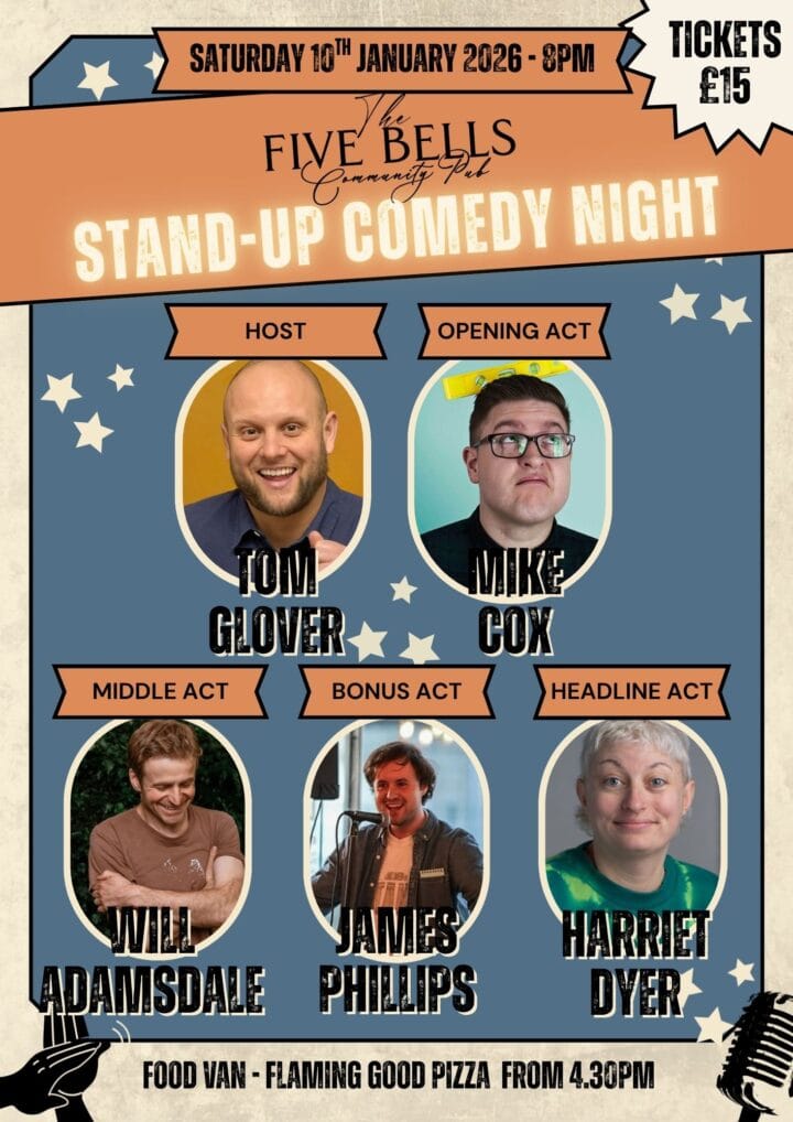 Comedy night poster inc acts