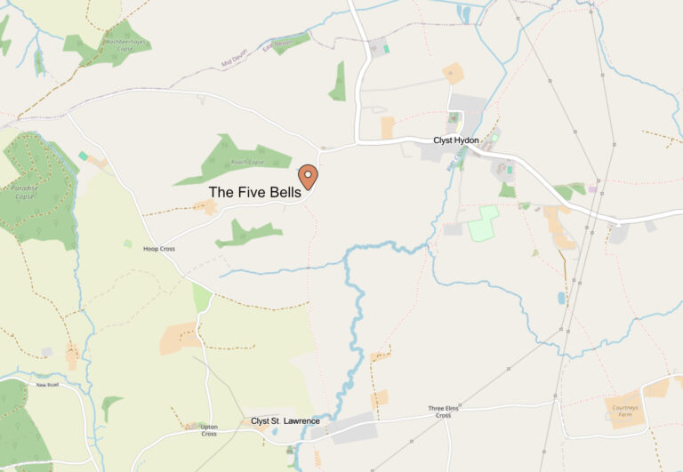 Location map for The Five Bells