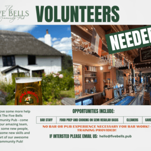 Green White Volunteer Needed Poster (Facebook Post)