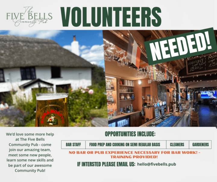 Green White Volunteer Needed Poster (Facebook Post)