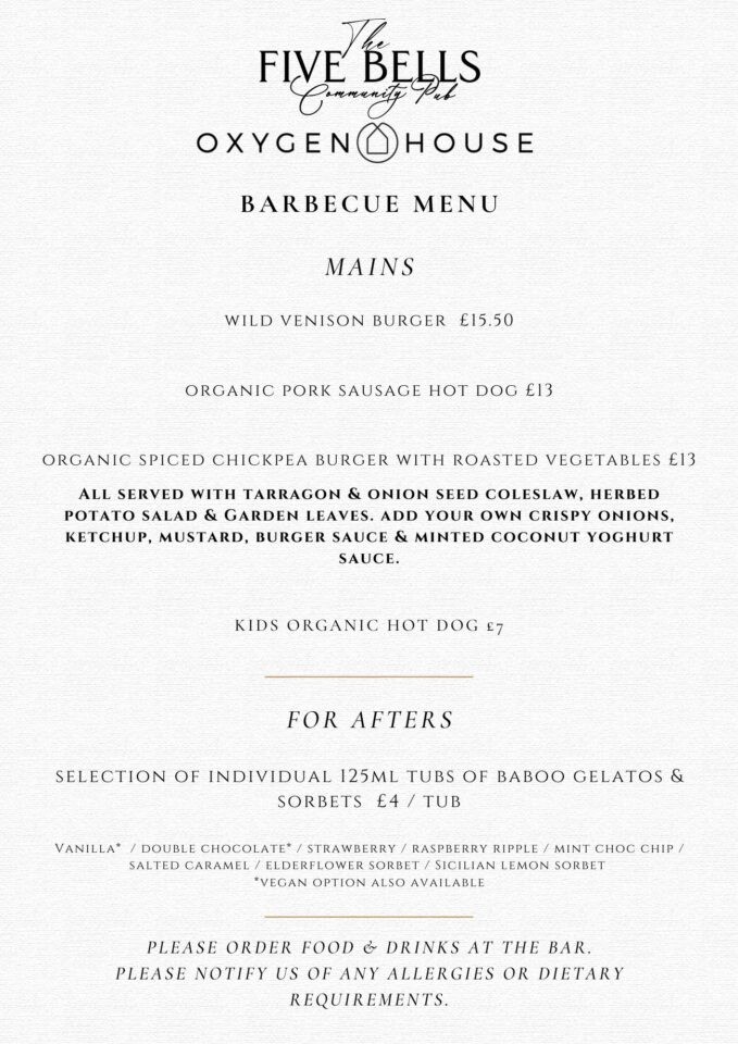 OH BBQ Menu